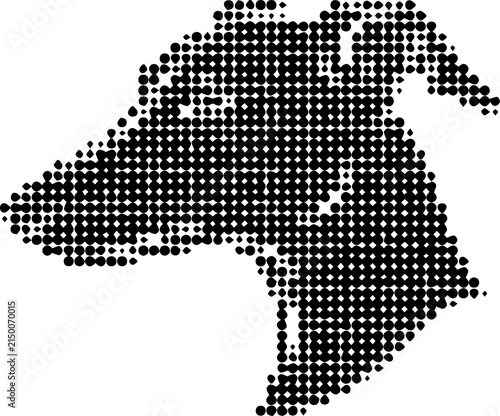 фотографія Elegant sighthound dog head halftone illustration
