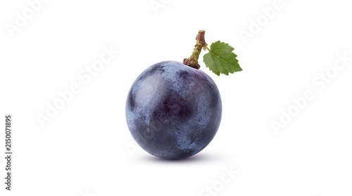 plums with leaves