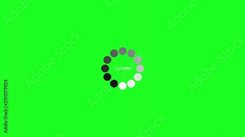 Loading progress bar animation with text on green screen background chroma key waiting status indicator chroma key waiting status indicator