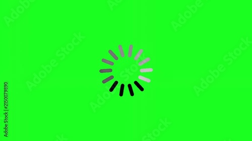 Loading progress bar animation with text on green screen background chroma key waiting status indicator chroma key waiting status indicator