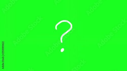 Hand drawn white question mark symbol animation on green screen query doodle sketch handdrawn asking query doodle sketch handdrawn asking