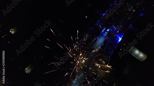 August 7th, 2026. High Angle View of Residential District of Luton City During Half Moon Night with Clear Black Sky. Drone Flight Above Urban City Streets of British City and Town of England UK