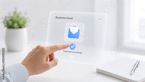 Business email concept on smartphone with unread message notification