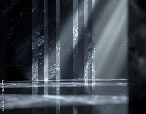 Abstract modern architectural glass building facade reflection.