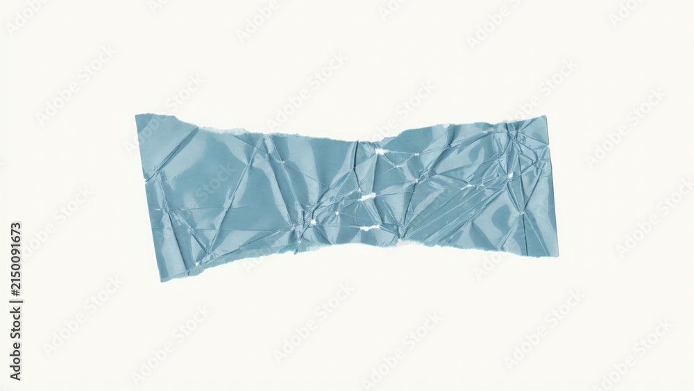 Fototapeta premium Crumpled light blue metallic paper scrap with wrinkled texture material texture metallic crumpled wrinkled