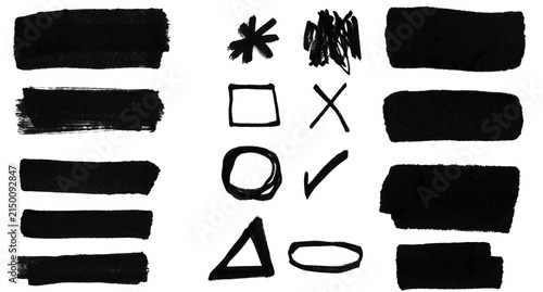 Bold Brush Stroke Bundle – Heavy Artistic Ink Marks
