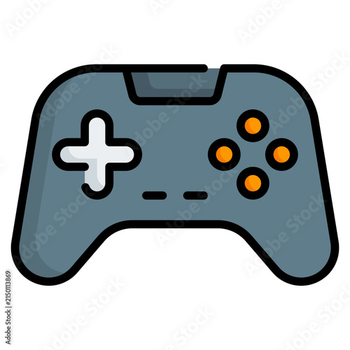 Joystick filled line icon. Game controller and gaming symbol.