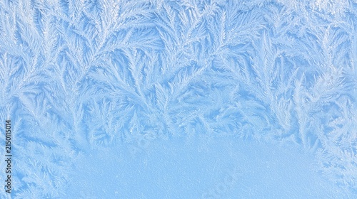 Macro Ice Crystal Pattern with Soft Blank Area