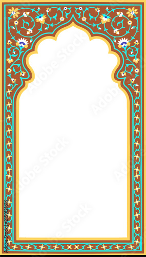 Bild auf Leinwand Ornate traditional archway frame design with floral decorative border, ornament