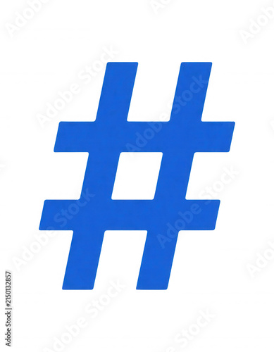 Blue Hashtag Symbol Transparent Background