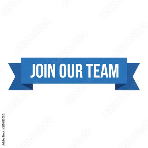 Blue Ribbon Banner Join Our Team Transparent Background