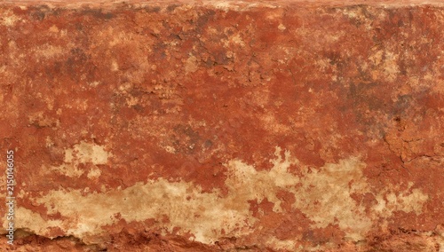 Textured reddish-brown weathered surface with aged patina