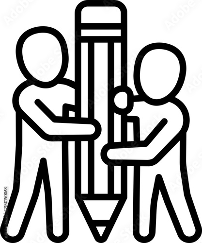 Ergonomic Pencil Grip Silhouette Vector for Writing Aid