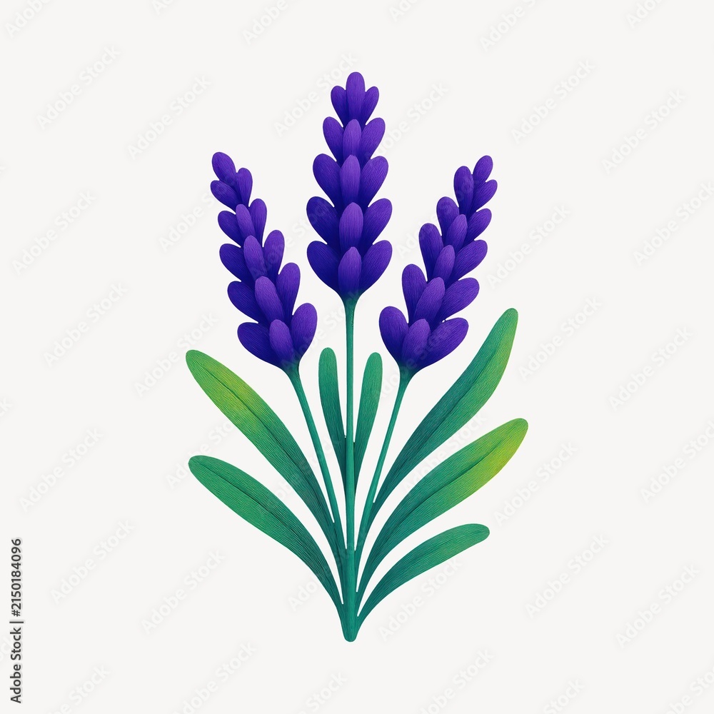 Fototapeta premium Vibrant lavender botanical illustration