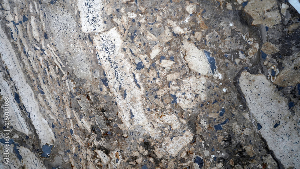 Fototapeta premium Natural Gray Breccia Marble Texture with Rock Fragments