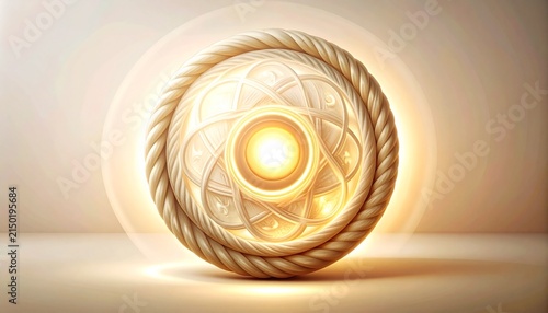 Glowing Intricate Golden Mandala with Radiant Light.