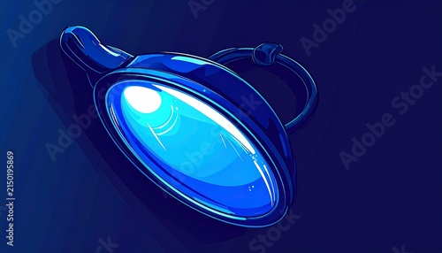 Futuristic Blue Digital Eye with Glowing Iris.