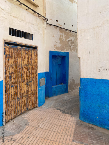 Typical narrow street of the old town of Essaouira