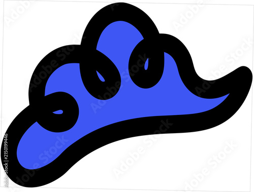 lined shaped cloud svg icon