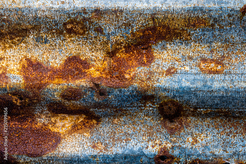 Obraz na plátne Old corrugated zinc sheet with rust metal background