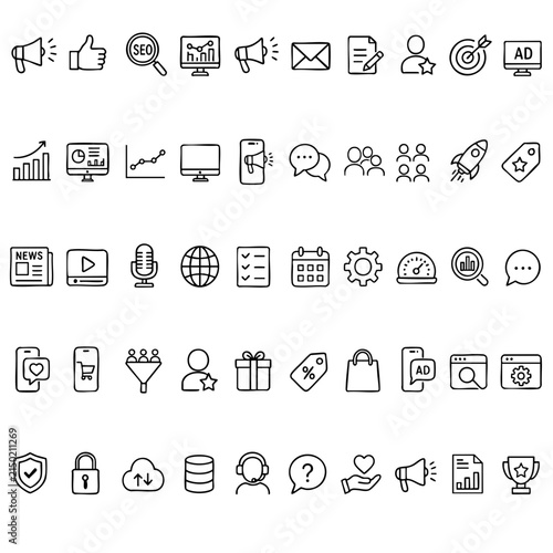 Flat icons set of daily activities and services
