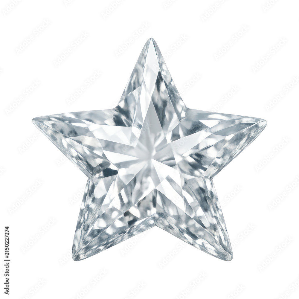 Fototapeta premium PNG Sparkling star-shaped diamond gem