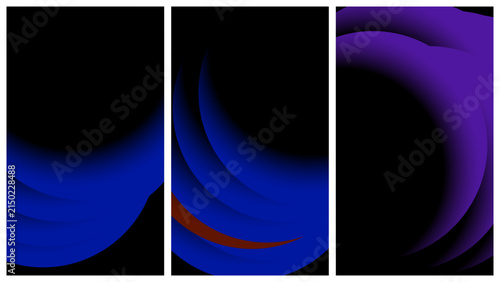 Abstract Blue Purple Gradient Ribbon Wave Background Collection