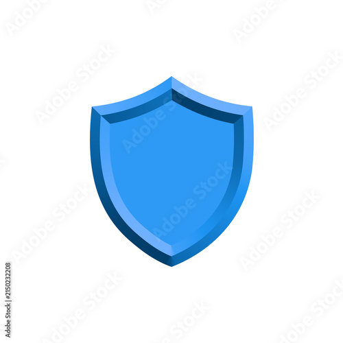 3D Blue Shield Security Icon PNG