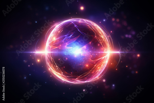 Exceptional Abstract Glowing Energy Orbit