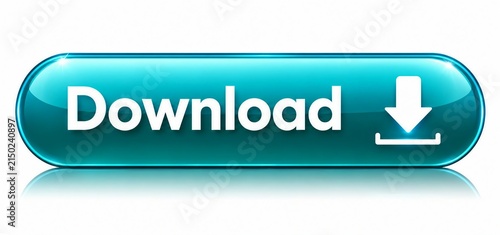Modern download button with arrow icon in teal color