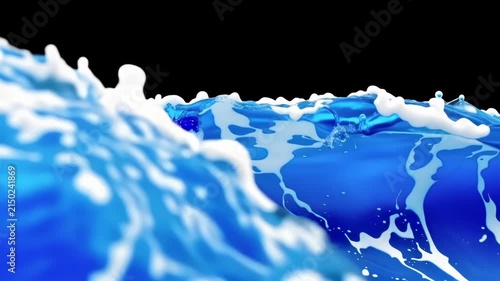 Aerial view of melting glaciers and icebergs in arctic waters