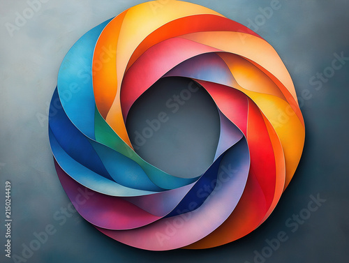 A Unified Circle of Interlocking Geometric Shapes