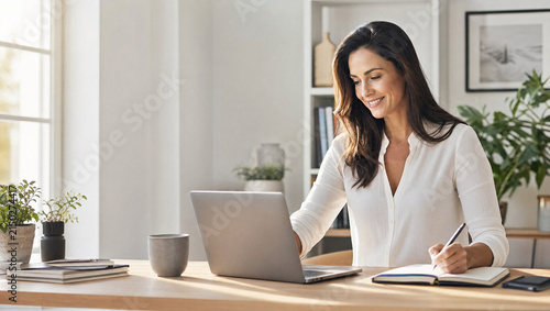 businesswoman working in office