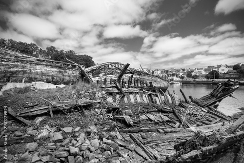 Cimetiere a bateau in the marina of Douarnenez