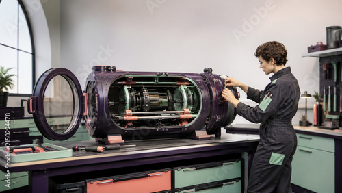 Obraz na płótnie Operations Supervisor Resets Physical Rollback Chamber