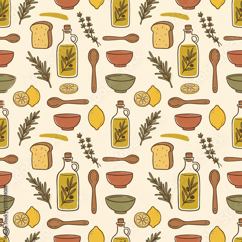 Food Illustration Pattern