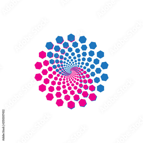 Heart made of pink flowers