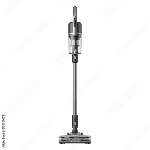Modern cordless stick vacuum cleaner isolated on transparent background