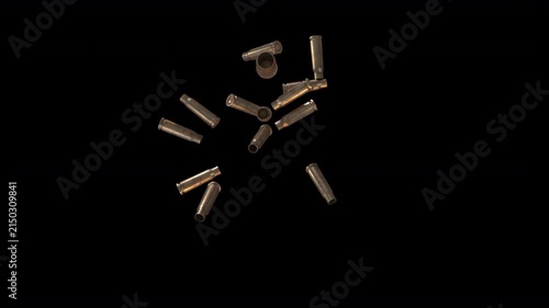 Bullet Shells hitting ground overhead view