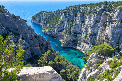Steep and narrow valley of d'En-Vau, Calanque