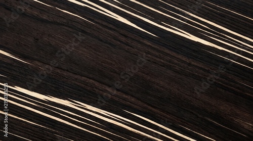 Dark Ebony Wood Veneer Cream Linear Grain Contrast Background