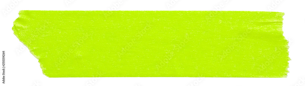 Obraz premium Green adhesive paper tape isolated on white background
