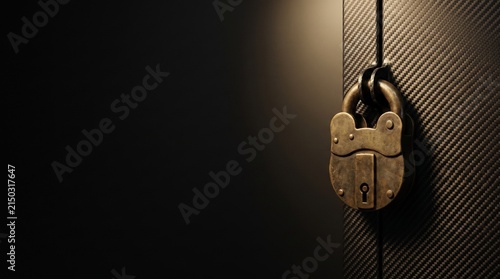 Heavy Duty Padlock Security Chain Dark Metal Gate