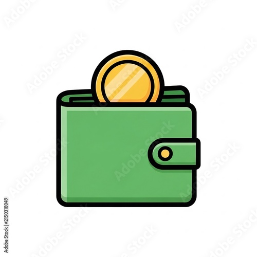 Investment wallet with gold coin for financial savings concept