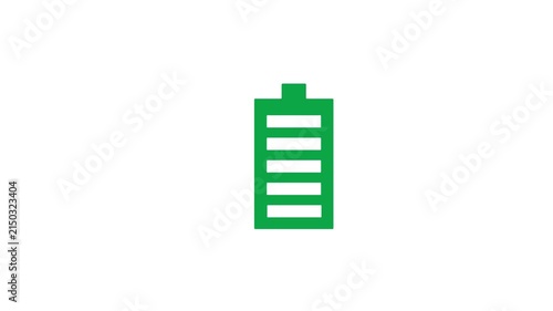 Battery charging symbol motion graphics with plain.Charge icon