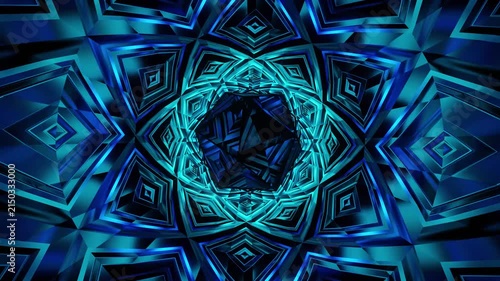 Neon Synthwave Tunnel Loop Background for VJ and Gaming	

