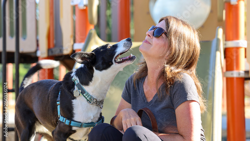 Woman Training Dog