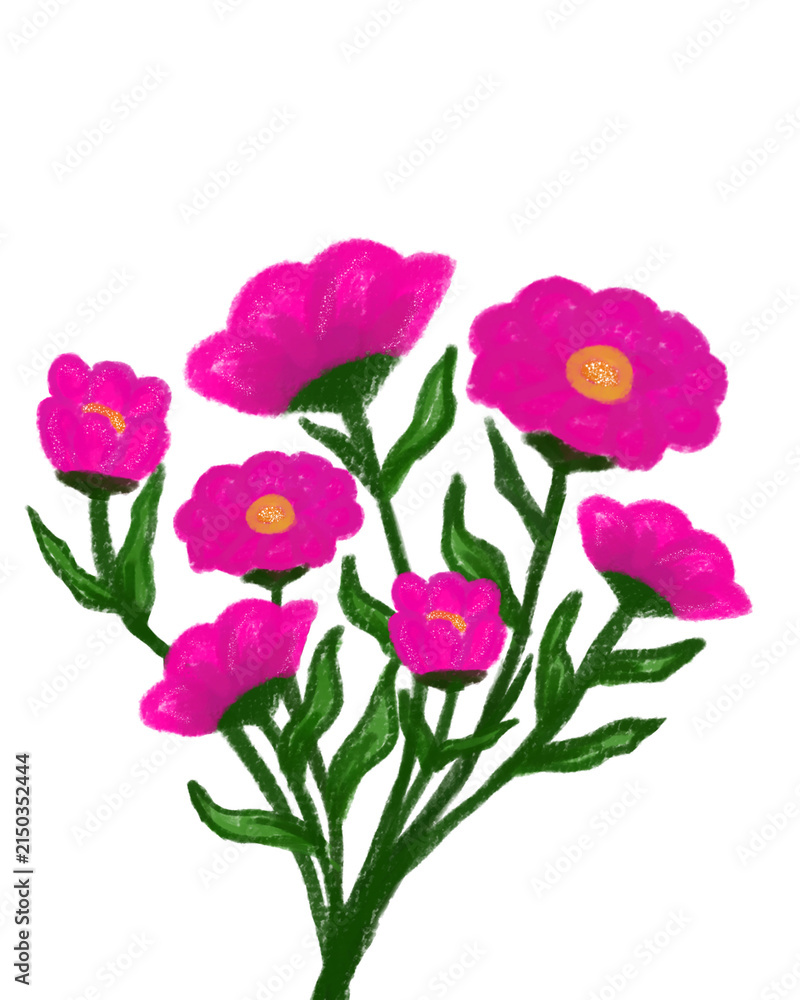 Fototapeta premium Pretty Pink Floral Art