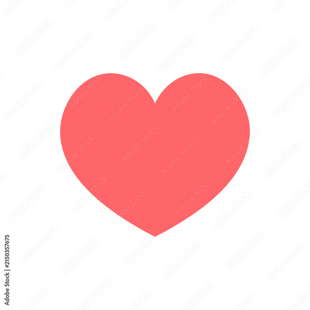Fototapeta premium Heart Flat Color Multimedia Icon
