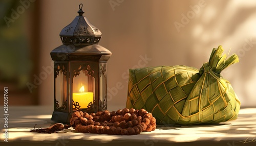 Ramadan Lantern Prayer Beads and Food Gift.